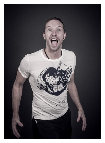Chris Martin Models 'Save the Arctic' T-Shirt