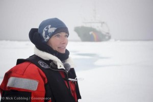 Emma Thompson in the Arctic with Greenpeace