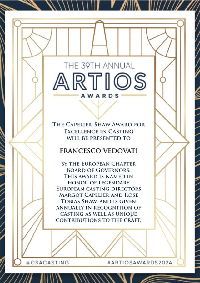 CapelierShaw Artios Award for Excellence in Casting a Francesco