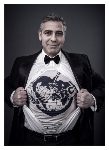 George Clooney Models 'Save the Arctic' T-Shirt
