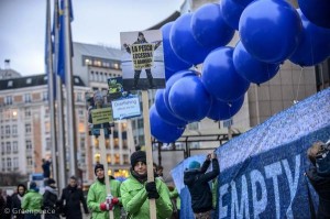 Fishing Quota Protest in Brussels