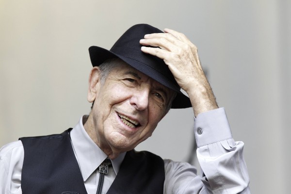 Canadian  Leonard Cohen performs during