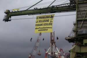 Action at Eugenio Montale Coal Power Plant in Italy