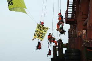 Action at the Prezioso Oil Rig in Italy