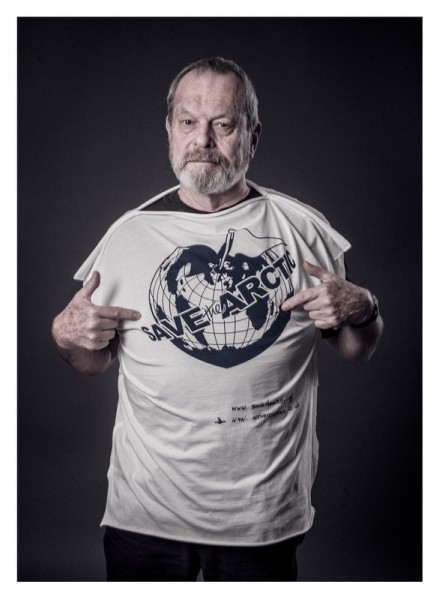 Terry Gilliam Models 'Save the Arctic' T-Shirt
