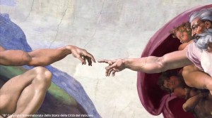 The Creation of Adam_Michelangelo_detail with copyright[1] I Musei Vaticani 3D