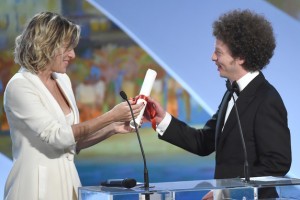 Valeria Bruni Tedeschi & Michel Franco - Best Director © AFP : Anne-Christine Poujoulat - Cannes 2015